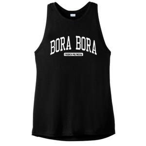 Bora Bora French Polynesia College University Style Ladies PosiCharge Tri-Blend Wicking Tank