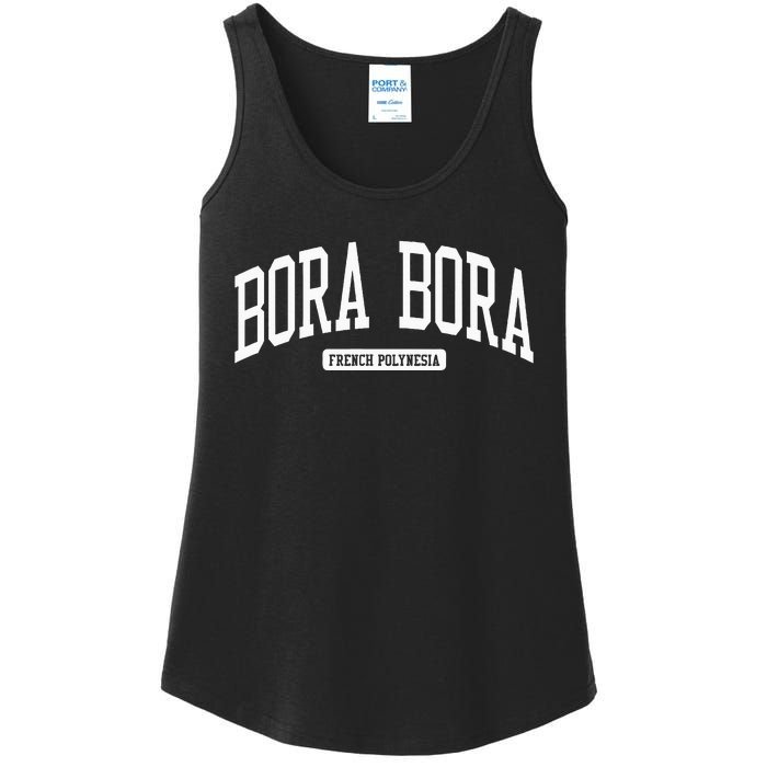 Bora Bora French Polynesia College University Style Ladies Essential Tank