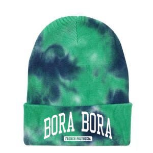 Bora Bora French Polynesia College University Style Tie Dye 12in Knit Beanie