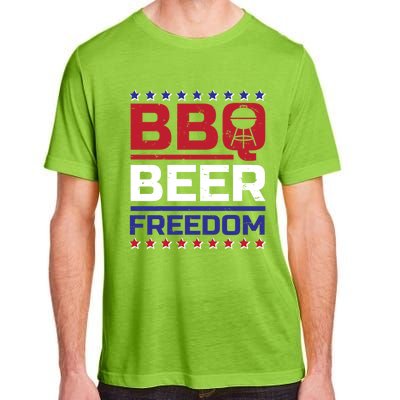 Bbq Beer Freedom Grilling Alcohol Gift Funny Gift Adult ChromaSoft Performance T-Shirt