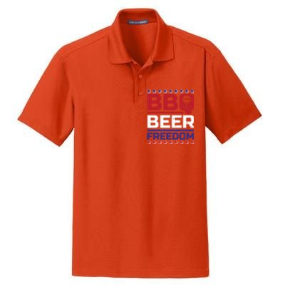 Bbq Beer Freedom Grilling Alcohol Gift Funny Gift Dry Zone Grid Polo