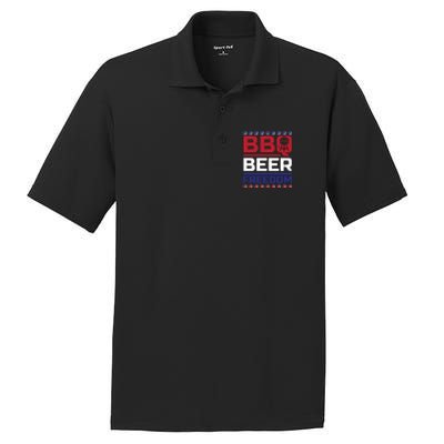 Bbq Beer Freedom Grilling Alcohol Gift Funny Gift PosiCharge RacerMesh Polo