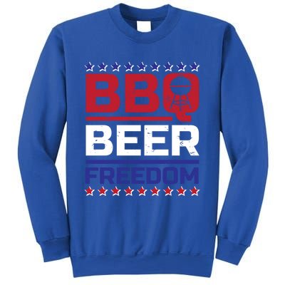 Bbq Beer Freedom Grilling Alcohol Gift Funny Gift Sweatshirt