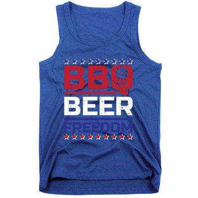 Bbq Beer Freedom Grilling Alcohol Gift Funny Gift Tank Top