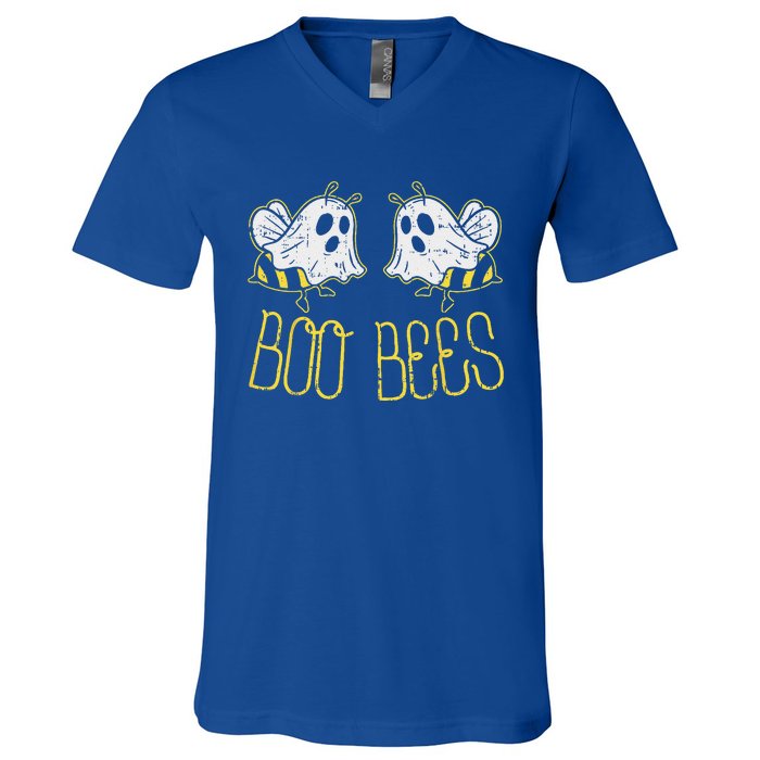 Boo Bees Funny Couples Halloween Costume For Her V-Neck T-Shirt