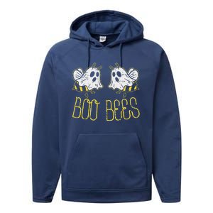 Boo Bees Funny Couples Halloween Costume For Her Performance Fleece Hoodie