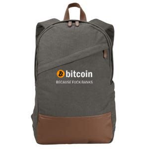 Bitcoin Because Fuck Banks Cotton Canvas Backpack