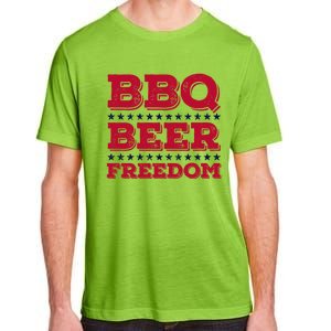 Bbq Beer Freedom Usa Red White And Blue Patriotic Gift Adult ChromaSoft Performance T-Shirt