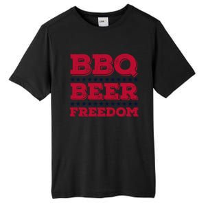 Bbq Beer Freedom Usa Red White And Blue Patriotic Gift Tall Fusion ChromaSoft Performance T-Shirt