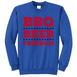 Bbq Beer Freedom Usa Red White And Blue Patriotic Gift Sweatshirt