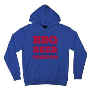 Bbq Beer Freedom Usa Red White And Blue Patriotic Gift Tall Hoodie