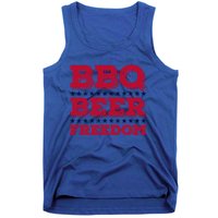 Bbq Beer Freedom Usa Red White And Blue Patriotic Gift Tank Top