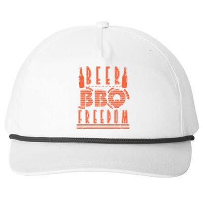 Beer Bbq Freedom Cool Gift Snapback Five-Panel Rope Hat