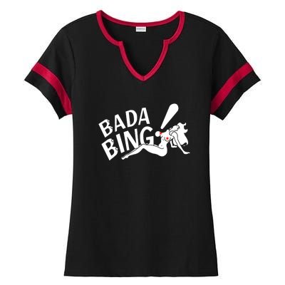 Bada Bing Funny Ladies Halftime Notch Neck Tee