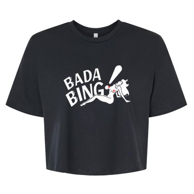 Bada Bing Funny Bella+Canvas Jersey Crop Tee