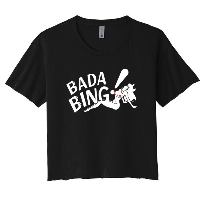 Bada Bing Funny Women's Crop Top Tee