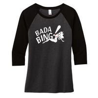 Bada Bing Funny Women's Tri-Blend 3/4-Sleeve Raglan Shirt