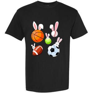 Basketball Baseball Football Soccer Sports Easter Bunny Garment-Dyed Heavyweight T-Shirt