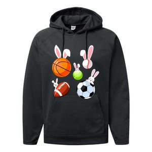 Basketball Baseball Football Soccer Sports Easter Bunny Performance Fleece Hoodie