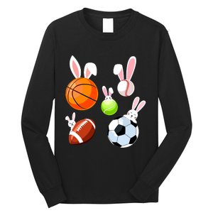 Basketball Baseball Football Soccer Sports Easter Bunny Long Sleeve Shirt