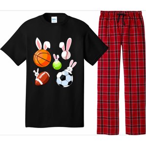 Basketball Baseball Football Soccer Sports Easter Bunny Pajama Set