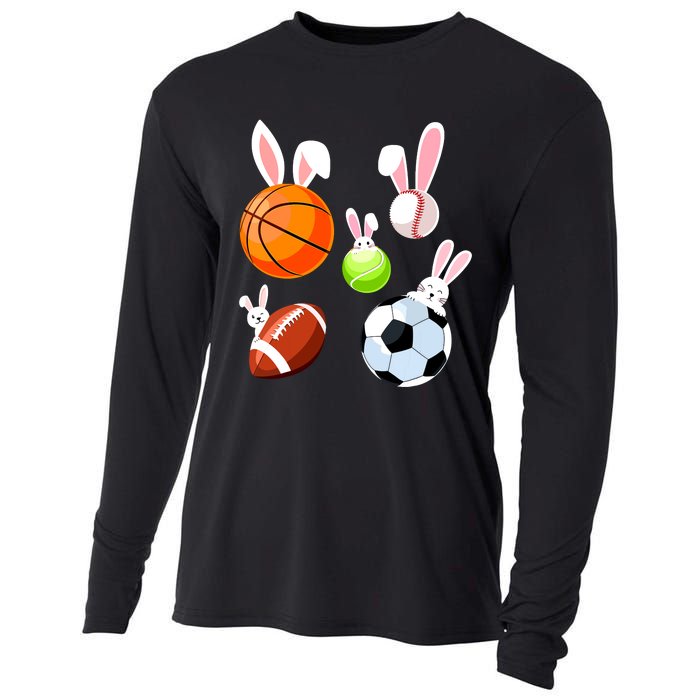 Basketball Baseball Football Soccer Sports Easter Bunny Cooling Performance Long Sleeve Crew