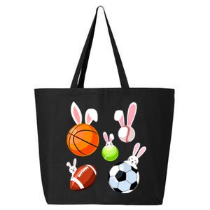 Basketball Baseball Football Soccer Sports Easter Bunny 25L Jumbo Tote