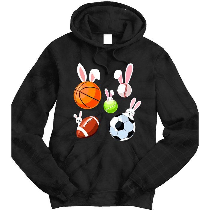 Basketball Baseball Football Soccer Sports Easter Bunny Tie Dye Hoodie