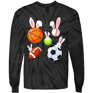 Basketball Baseball Football Soccer Sports Easter Bunny Tie-Dye Long Sleeve Shirt