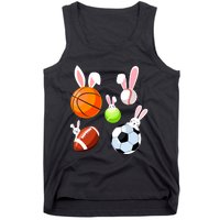 Basketball Baseball Football Soccer Sports Easter Bunny Tank Top