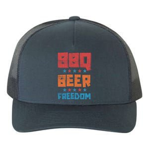 Bbq Beer Freedom Patriotic America 4th Of July Usa Picnic Cute Gift Yupoong Adult 5-Panel Trucker Hat