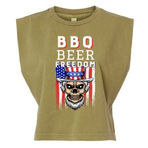 Bbq Beer Freedom 2020 Proud American Usa America Gift Garment-Dyed Women's Muscle Tee