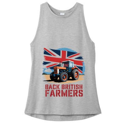 Back British Farmers Uk Farmers Protest Ladies PosiCharge Tri-Blend Wicking Tank