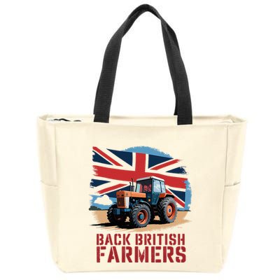 Back British Farmers Uk Farmers Protest Zip Tote Bag
