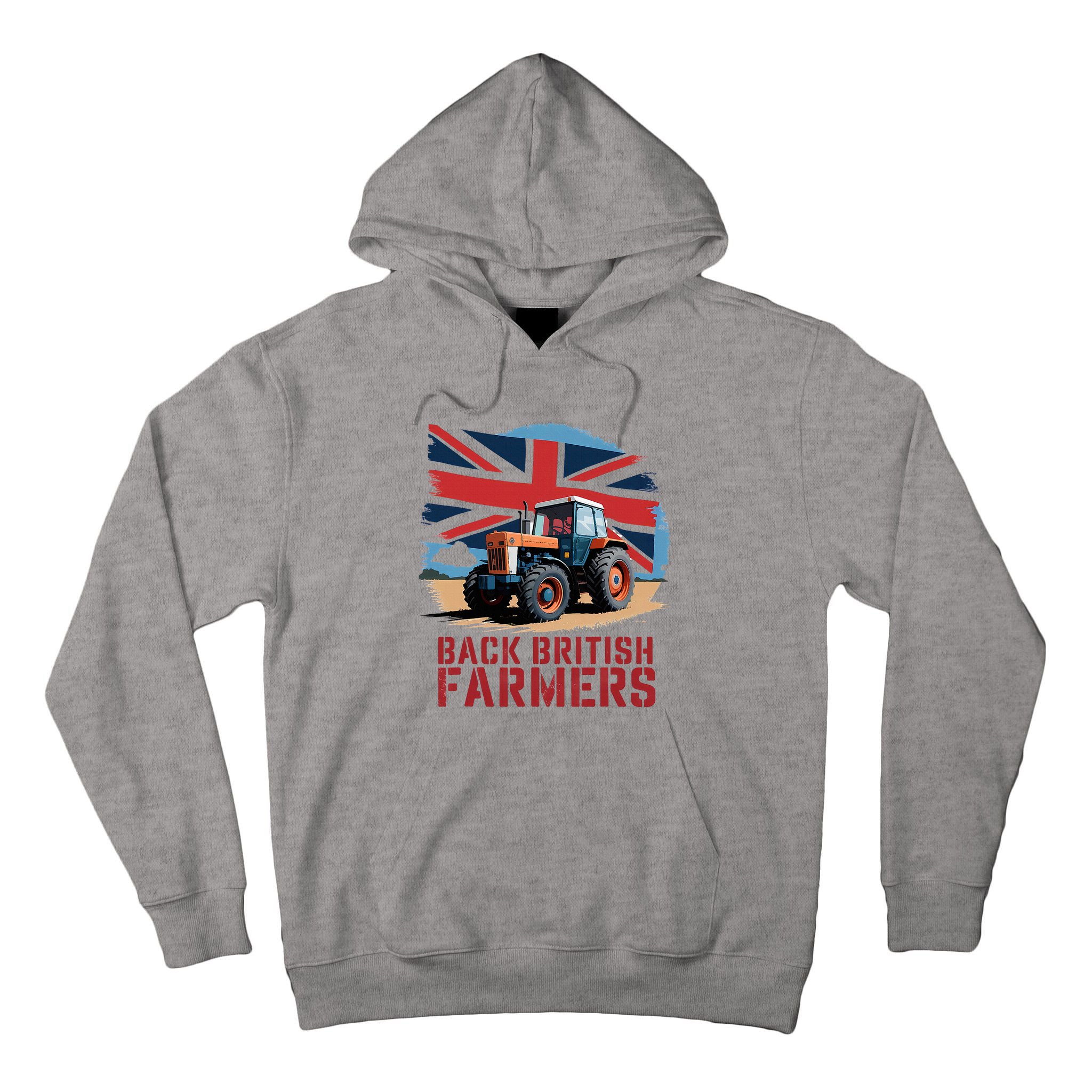 Back British Farmers Uk Farmers Protest Tall Hoodie