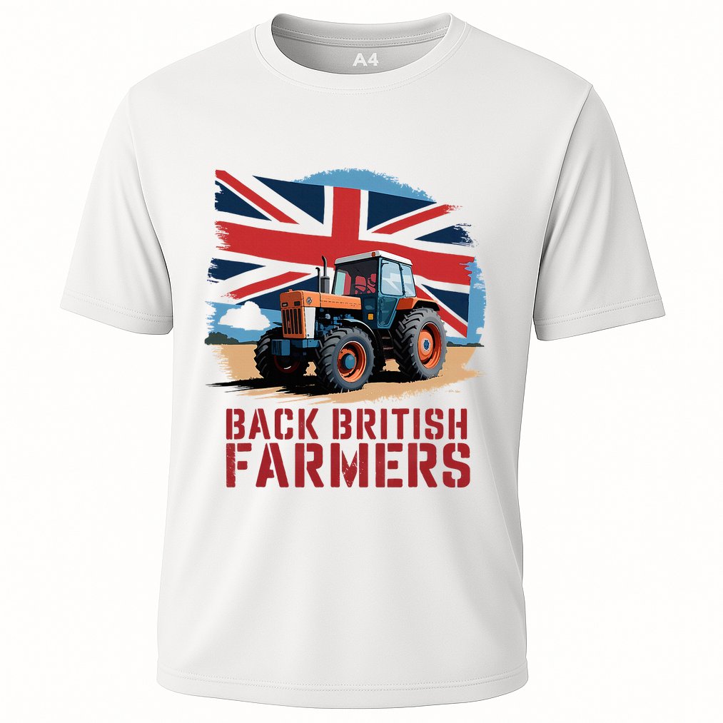 Back British Farmers Uk Farmers Protest Cooling Performance Crew T-Shirt
