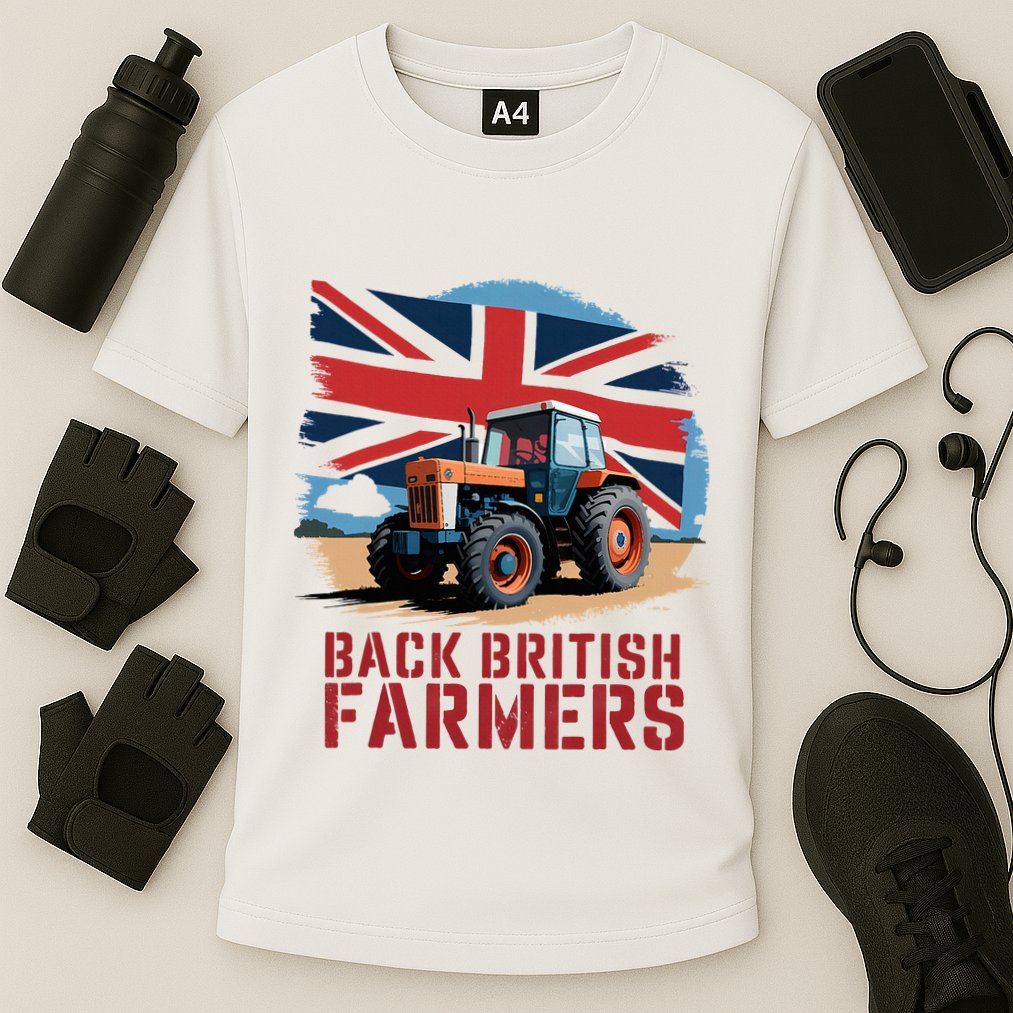 Back British Farmers Uk Farmers Protest Cooling Performance Crew T-Shirt