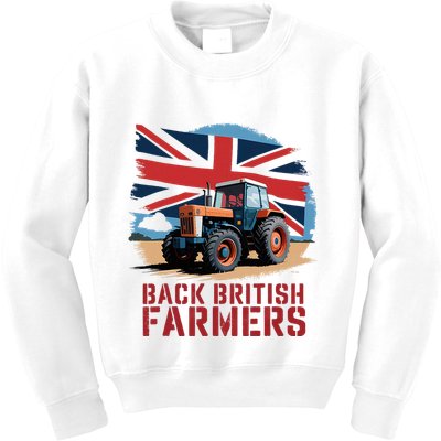 Back British Farmers Uk Farmers Protest Kids Sweatshirt