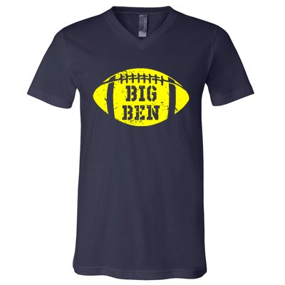 Big Ben Football V-Neck T-Shirt