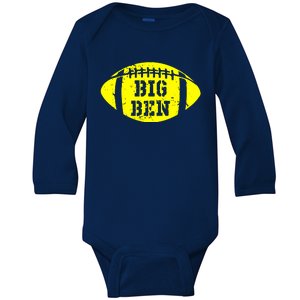 Big Ben Football Baby Long Sleeve Bodysuit