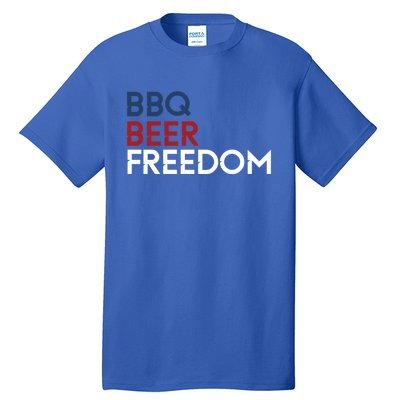 Bbq Beer Freedom 4th Of July Tee Gift Tall T-Shirt