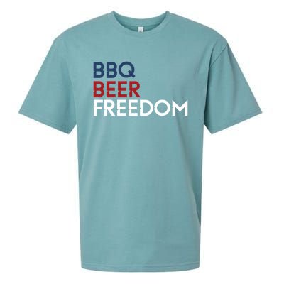 Bbq Beer Freedom 4th Of July Tee Gift Sueded Cloud Jersey T-Shirt