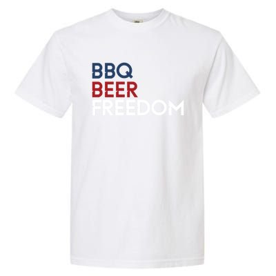 Bbq Beer Freedom 4th Of July Tee Gift Garment-Dyed Heavyweight T-Shirt