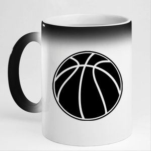 Black Basketball Funny Gift Basketball Gift 11oz Black Color Changing Mug