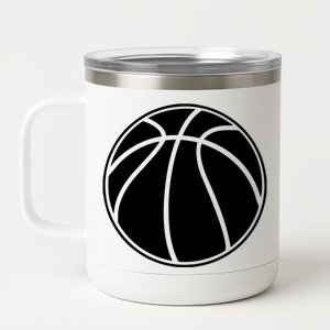 Black Basketball Funny Gift Basketball Gift 12 oz Stainless Steel Tumbler Cup