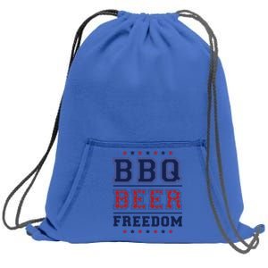 Bbq Beer Freedom Gift Sweatshirt Cinch Pack Bag