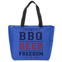 Bbq Beer Freedom Gift Zip Tote Bag