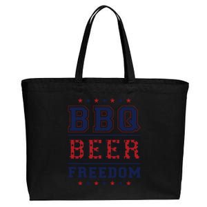 Bbq Beer Freedom Gift Cotton Canvas Jumbo Tote