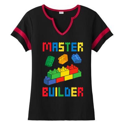 Brick Builder Funny Blocks Building Master Builder Toys Ladies Halftime Notch Neck Tee