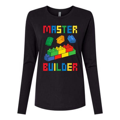 Brick Builder Funny Blocks Building Master Builder Toys Womens Cotton Relaxed Long Sleeve T-Shirt